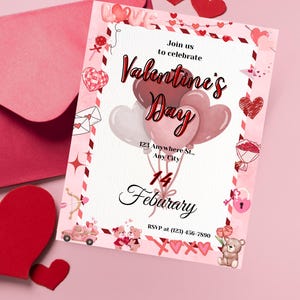invitation, valentine, st-valentine, valentine's day, valentine's day invitation, v, st-v, card,