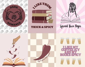 Spicy Romance Digital Art Prints, 6 Digital Downloads