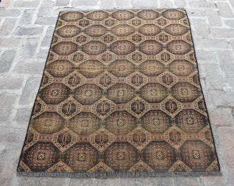 3' x 4' ヴィンテージ 上質 ハンドメイド トルコ産 ブハラ ヤムド ラグ