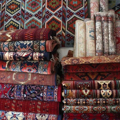 アンティークラグ 4'6x7'4 古いコーカサスラグ/コレクターズアイテム