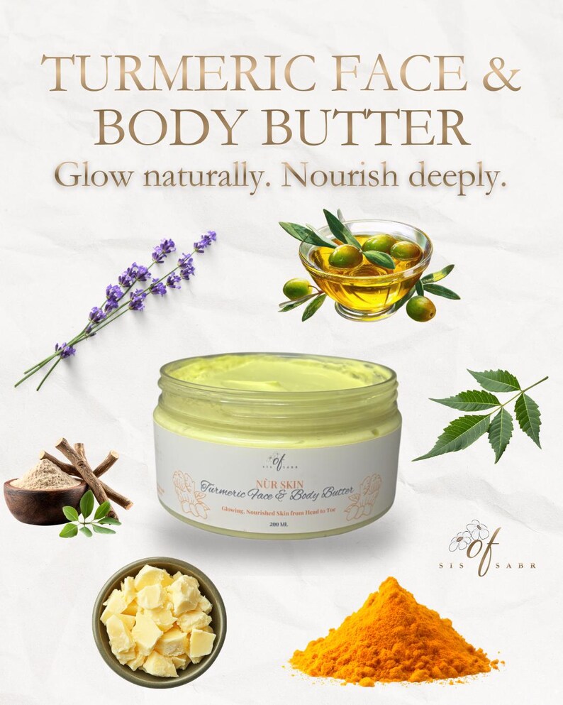 Curated visual reference: Visual Reference: Natural Turmeric Body Butter Face Moisturizer Hyperpigmentation Anti Inflammatory Acne