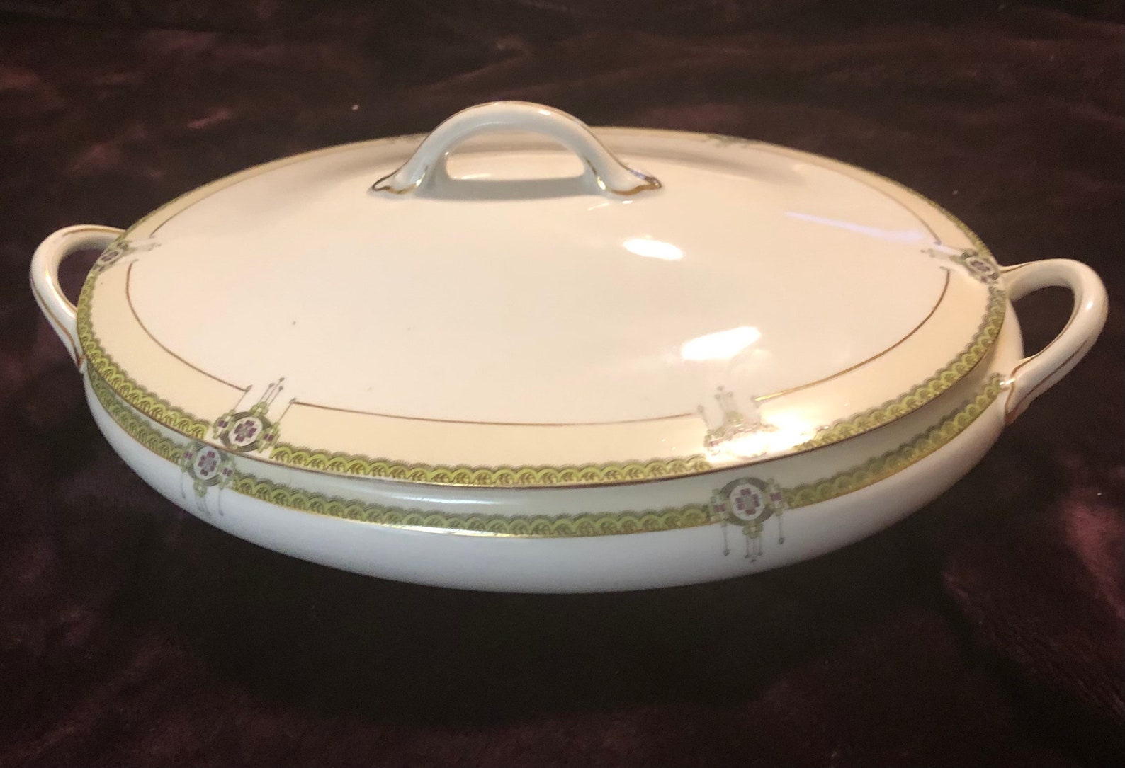 The Argonne Noritake White Oval Casserole Dish with Handles Etsy
