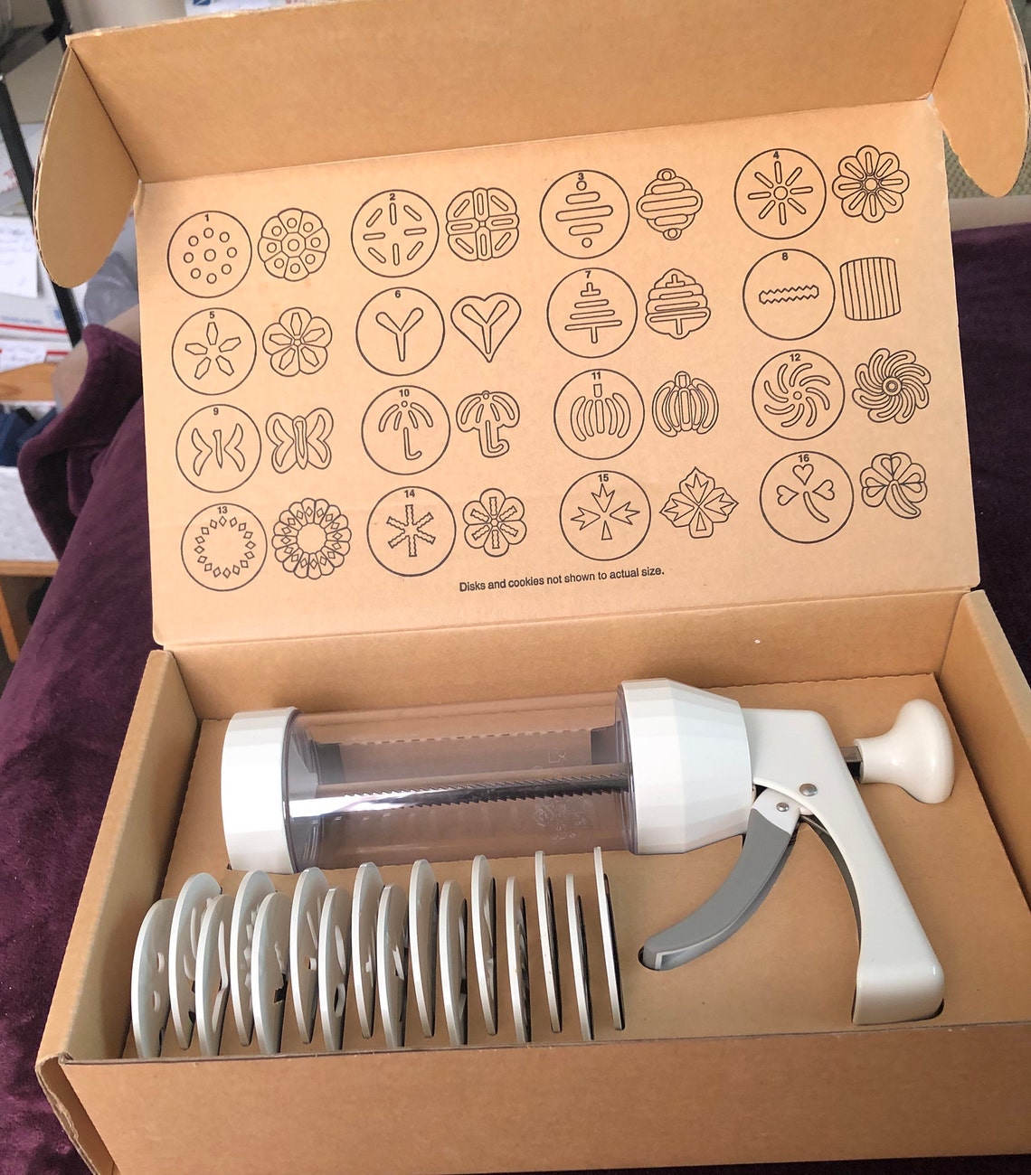 Pampered Chef Cookie Press 1525 Kitchen 16 Discs Complete In Etsy