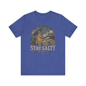 Stay Salty Matthew 5:13 Shirt, Vintage Christian T-Shirt, Coastal Faith Tee, Funny Religious Shirt, Salt of the Earth, Beach Jesus Gift Tee image 8