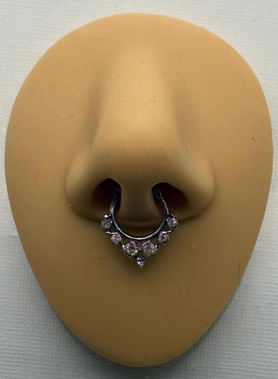 Naso Anello Orecchini Septum Finti Anello Al Naso Finto Diamanti Finti Rosa  Italia