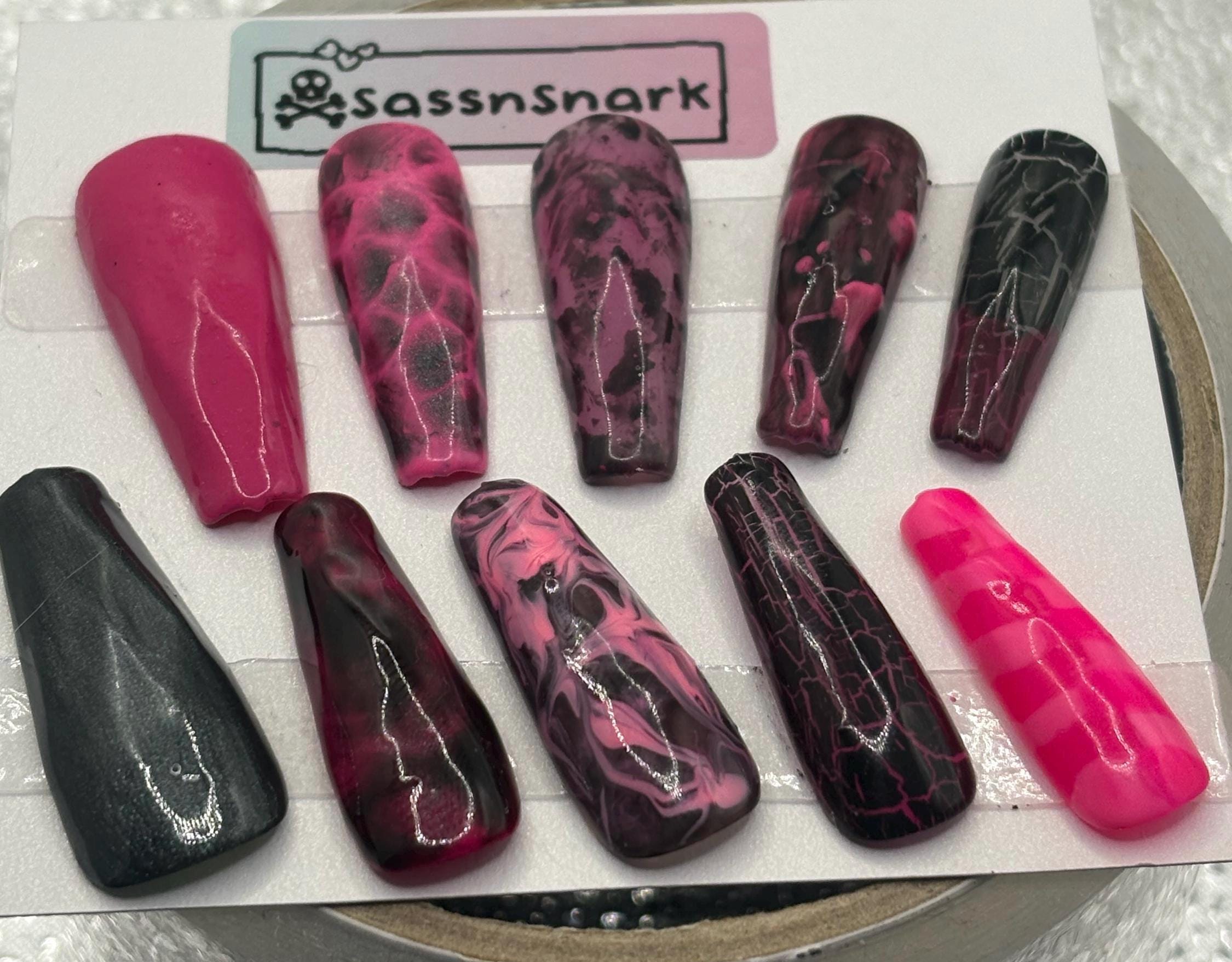 Acrylic Press on Glow in the Dark Geometric Unique