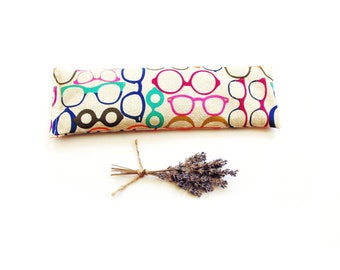 Weighted eye pillow, extra long, yoga meditation, therapeutic aromatherapy