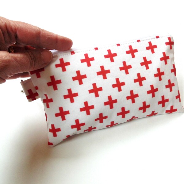 Medical bag, emergency first aid zipper pouch with waterproof lining