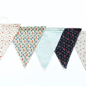Fabric flag banner, pennant flag bunting for farm stand, craft show decoration, 5 large double sided flags