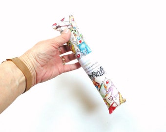 Cat toy catnip kicker stick gift under 10, whimsical print