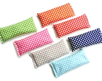 Lavender eye pillow, cotton flaxseed weighted heating pad