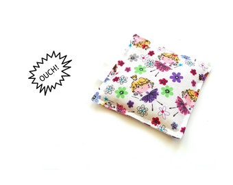 Boo boo bag, hot cold pack for kids, microwavable heat pad or frozen bag, Pretty ballerinas