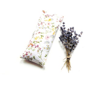 Microwavable lavender eye pillow with flax seed in soft flannel fabric image 2