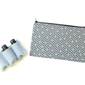 Estuche delgado con cremallera, completamente forrado, organizador de aceites esenciales, estuche para lápices y bolígrafos, neceser para bolso.