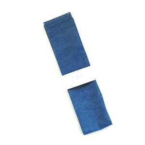 Door draft snake unfilled, custom extra long length, all sizes, faded blue jean denim fabric image 3