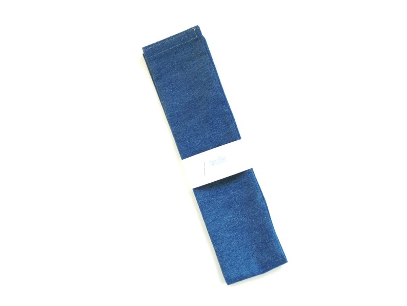 Door draft snake unfilled, custom extra long length, all sizes, faded blue jean denim fabric image 3