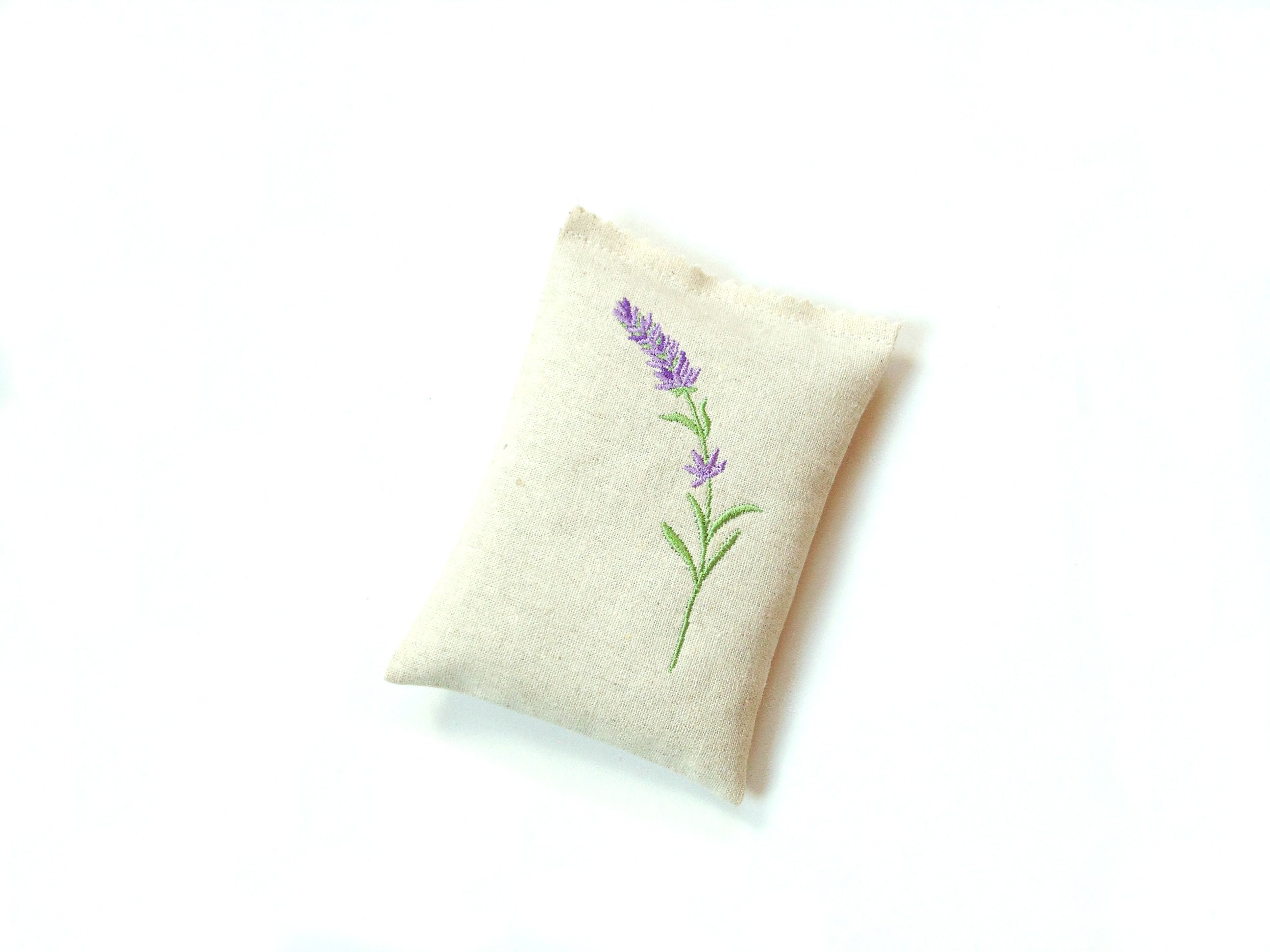 Lavender sachet embroidered linen drawer or luggage freshener Etsy