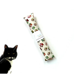 Catnip Kicker Toy, 10&quot; Paw Print Cotton Cat Toy