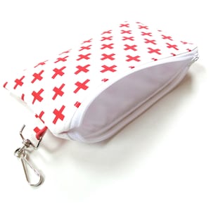 Medical bag, emergency first aid zipper pouch with waterproof lining