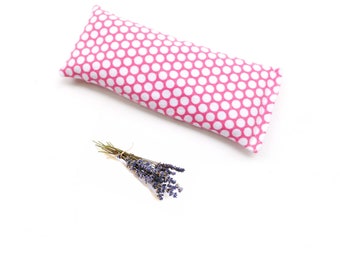 Lavender eye pillow, hot cold pack, flaxseed heating pad, soft flannel