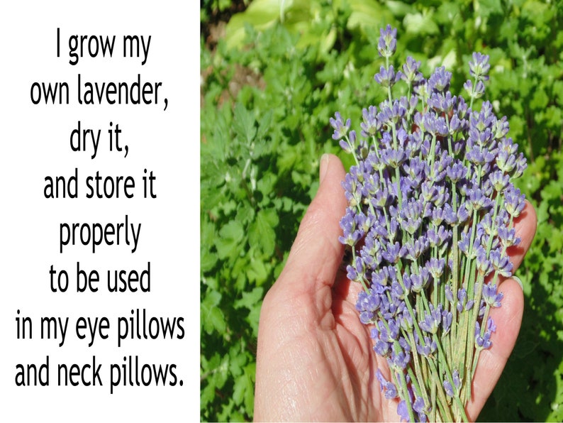 Microwavable lavender eye pillow with flax seed in soft flannel fabric image 5