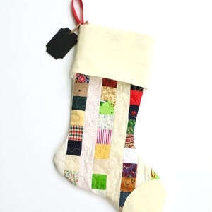 Patchwork Christmas stocking.