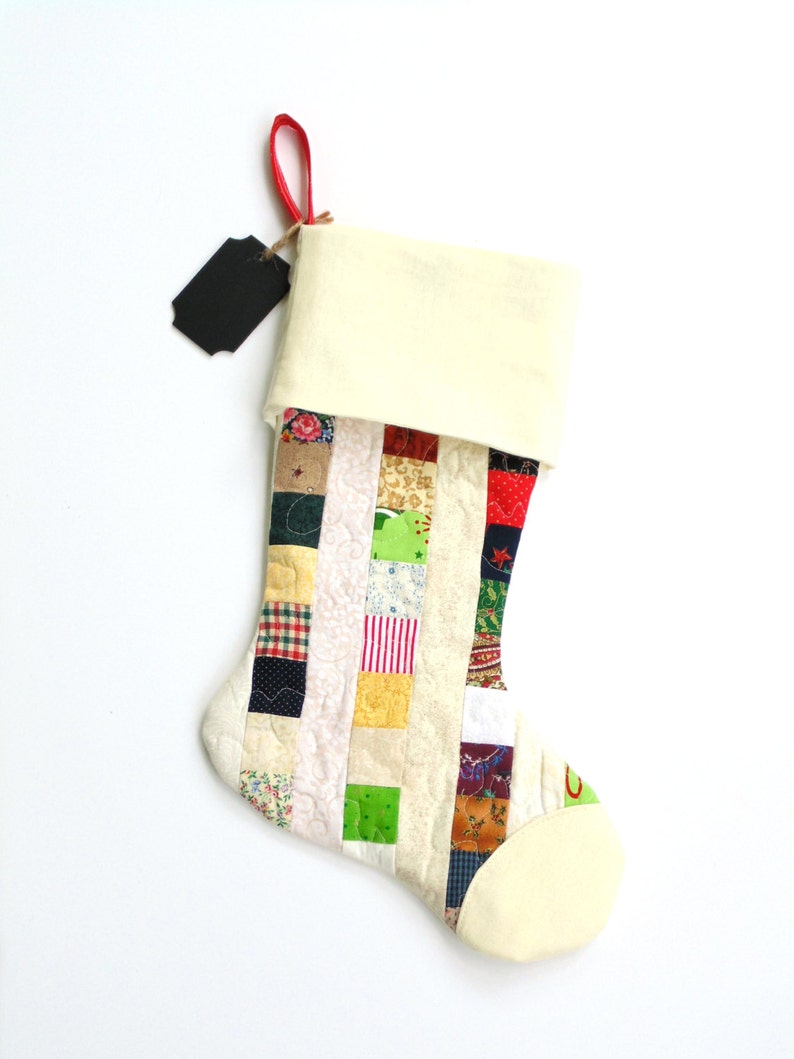 Patchwork Christmas stocking.