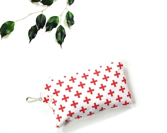 Medical bag, emergency first aid zipper pouch with waterproof lining