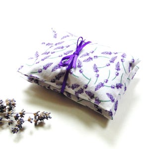 Organic Lavender Sachet Set: French Aromatherapy, Floral Cotton
