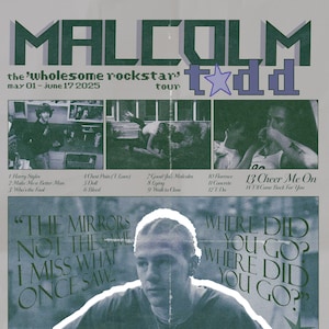 Malcolm Todd Wholesome Rockstar Tour Digital Download Musik Poster Design Zimmer Dekor Wandkunst