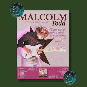 Póster retro del álbum "Sweet Boy" de Malcolm Todd (descarga digital)