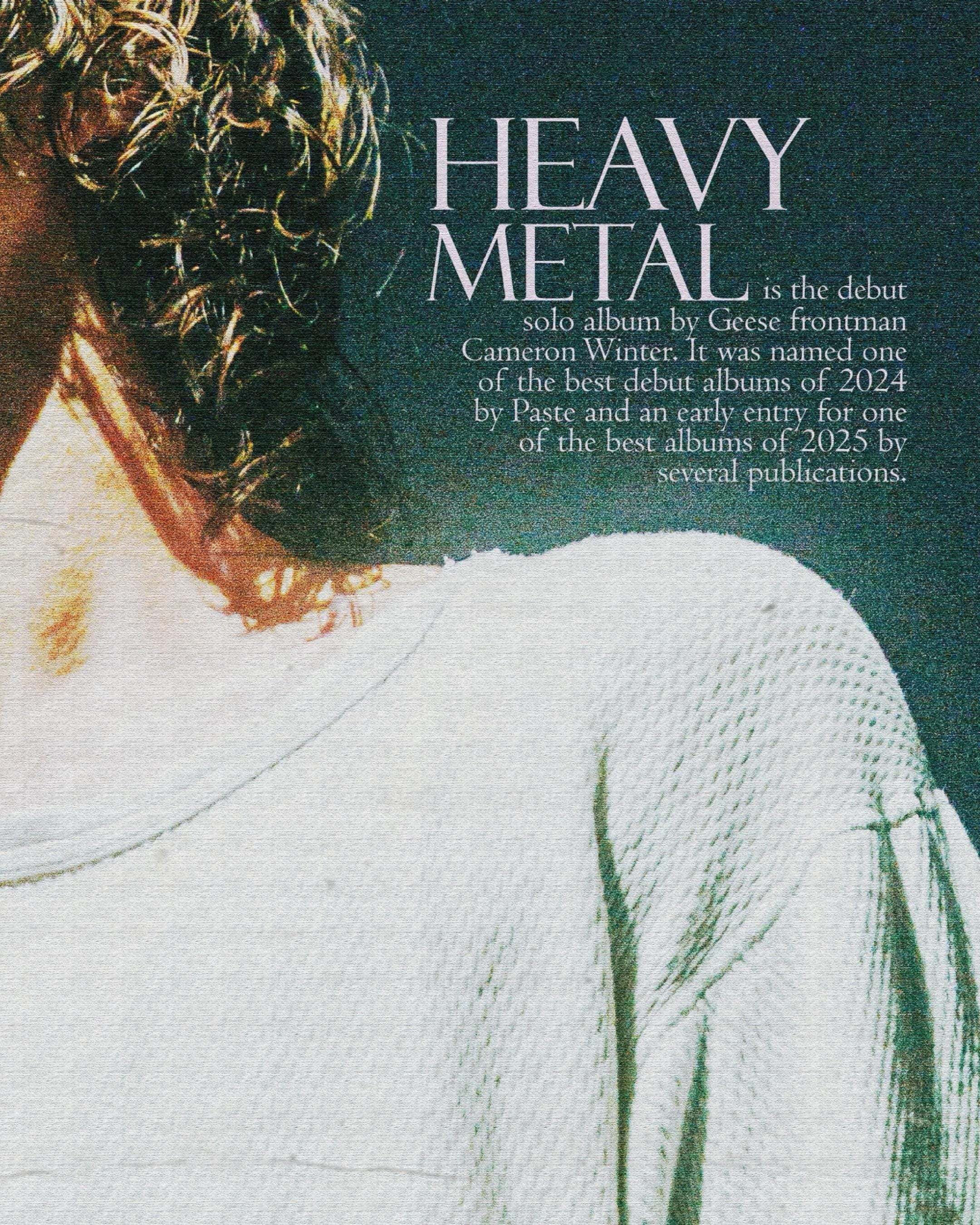新品LP キャメロンウィンター　 Heavy l　ギース　Geese CAMERON WINTER 'HEAVY METAL -JAPAN TOUR EDITION-' – BIG LOVE RECORDS