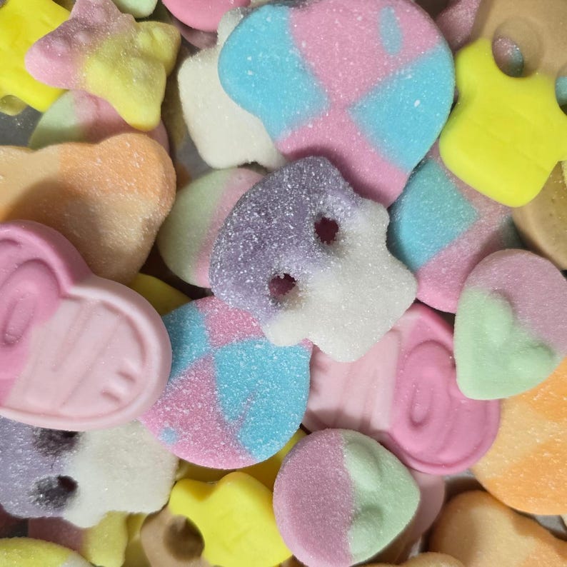 Swedish Style Assorted Gummies - Foam Swedish Candy Mix - Sour Blue ...
