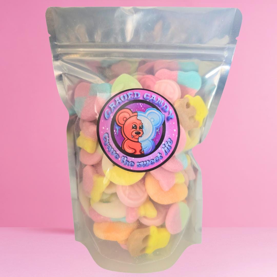 Swedish Style Assorted Gummies - Foam Swedish Candy Mix - Sour Blue ...