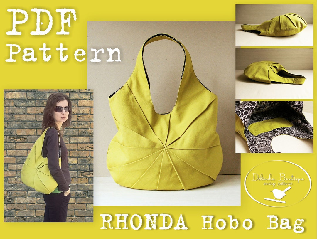 Hobo Bag Pattern & Tutorial PDF 2LeftHandz Hobo Crossbody Sling Bag Sewing  Pattern Instant Download