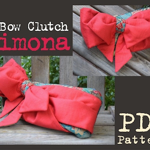 PDF Sewing Pattern to make Bow Clutch Simona Formal Purse INSTANT DOWNLOAD