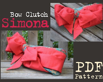 PDF Sewing Pattern to make Bow Clutch Simona Formal Purse INSTANT DOWNLOAD