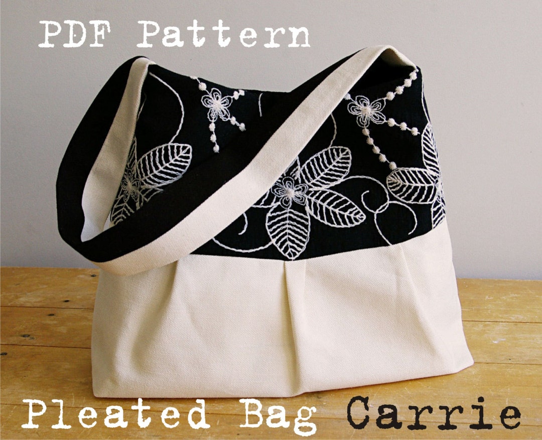 Basic Pleated Rucksack Pattern Pleated Bag Cross Body or Shoulder Bag Pattern Purse PDF Sewing Pattern ...