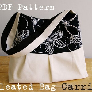 Pleated Bag Cross Body or Shoulder Bag Pattern Purse PDF Sewing Pattern Ebook Sewing Tutorial DIGITAL File CARRIE
