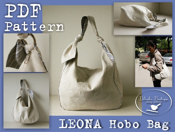 Easy Hobo Bag Tutorial 💖 DIY 2 Size Shoulder Bag Pattern Drawing 