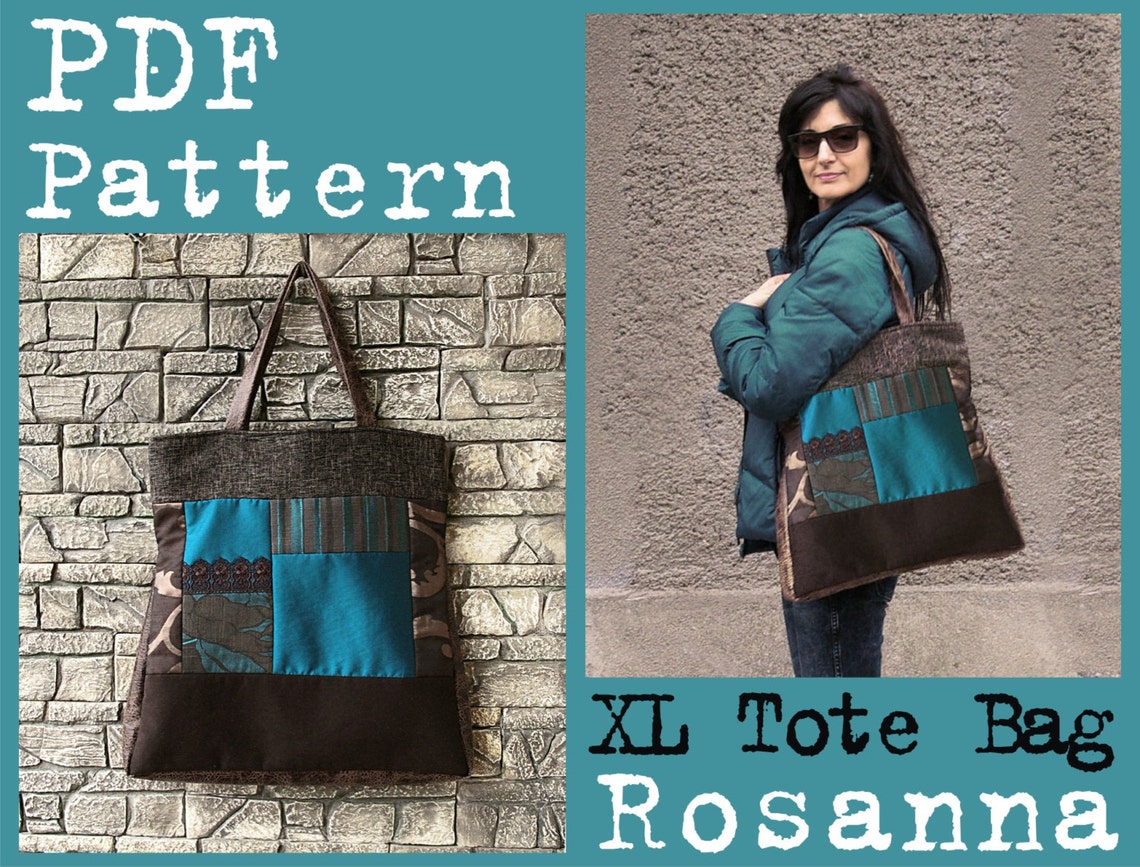 PDF Sewing Pattern to Make Large Quilt Tote Bag Rosanna XL | Etsy