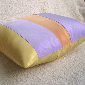 Yellow Lavender Orange Decorative Pillow Cover 16 in Taffeta SIENNA DESIGN image 2