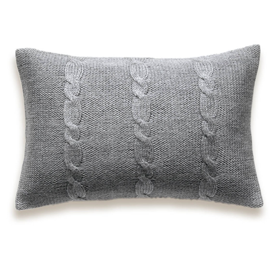 Decorative Cable Knit Pillow Cover in Grey 12 X 18 Inch Etsy