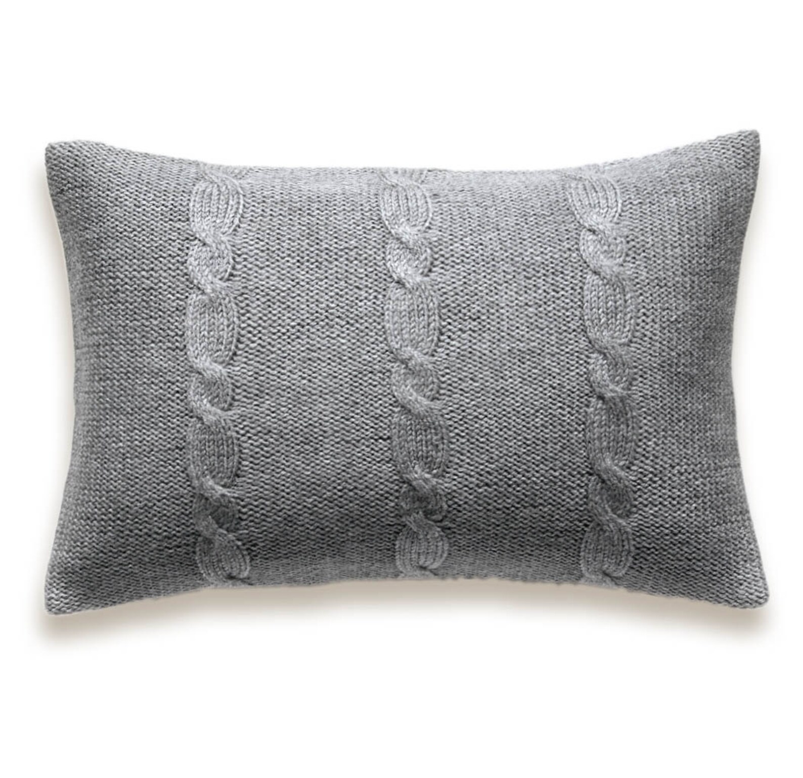 Decorative Cable Knit Pillow Cover in Grey 12 X 18 Inch Etsy