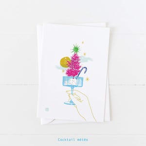 Cocktail Météo / carte de souhaits / carococo