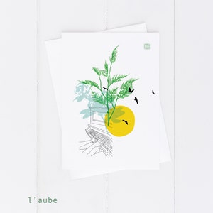 L'aube / carte de souhaits / carococo