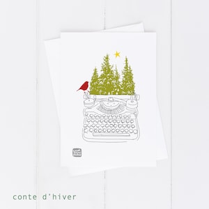 Carococo/ Conte d'hiver / carte souhait 5x7 par Carol-Anne Pedneault
