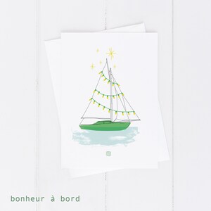 Bonheur à bord ! / par Carol-Anne Pedneault/ carte de souhaits 5x7