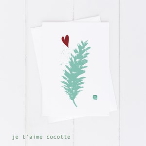 Je t'aime Cocotte ! / par Carol-Anne Pedneault/ carte de souhaits
