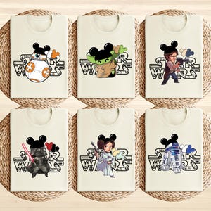 Star Wars Characters Shirt, Disney Group Matching T-Shirt, Disneyworld Darth Vader Family Tee